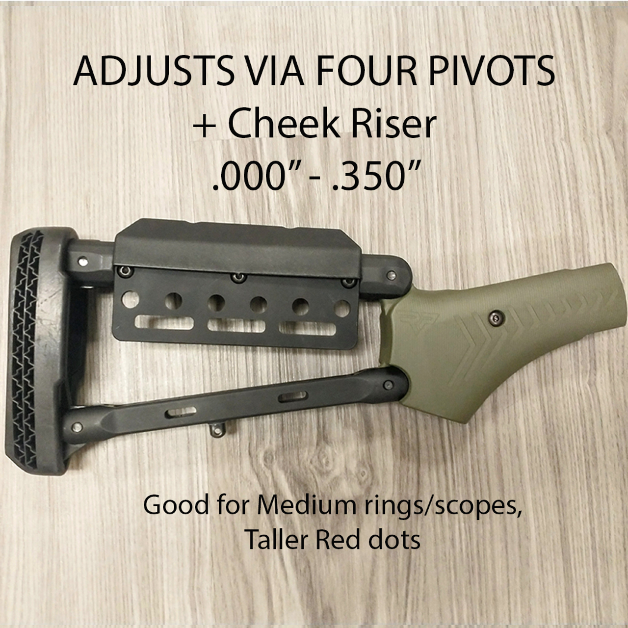 Lever Stock Cheek Riser and Hardware | Adjustable .000" - .400"